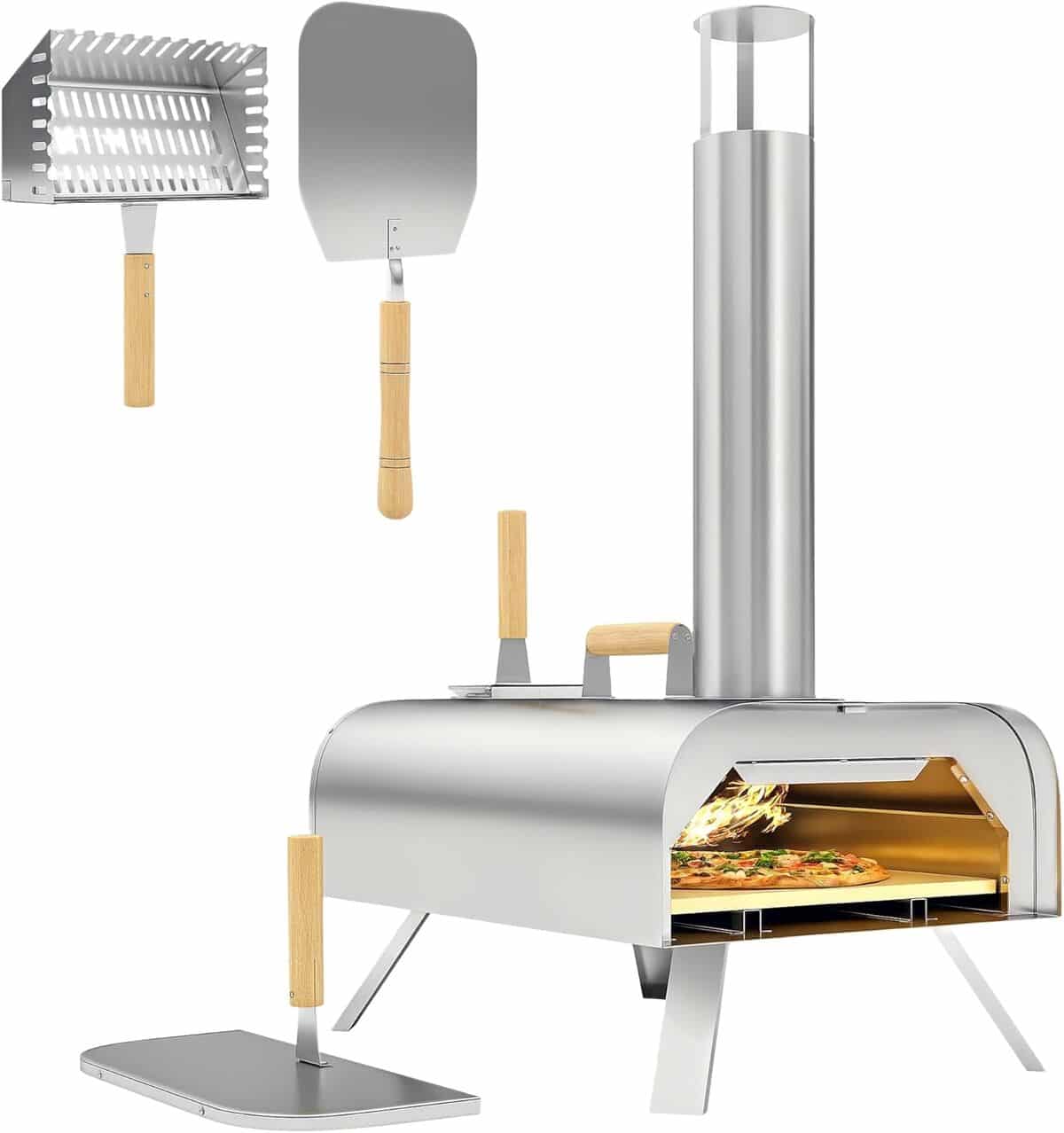 Test du four à pizza portable en acier inoxydable Outsunny