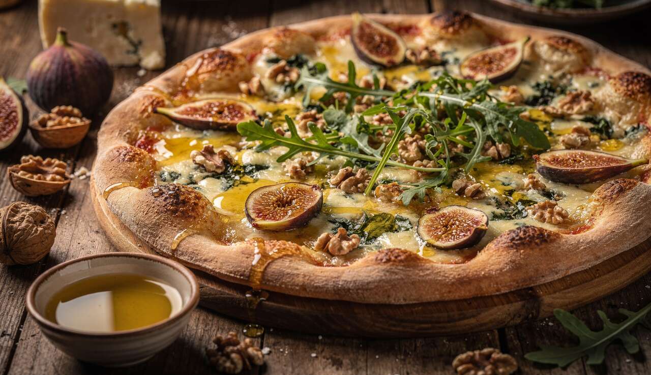 Pizza figues et roquefort : recette gourmande