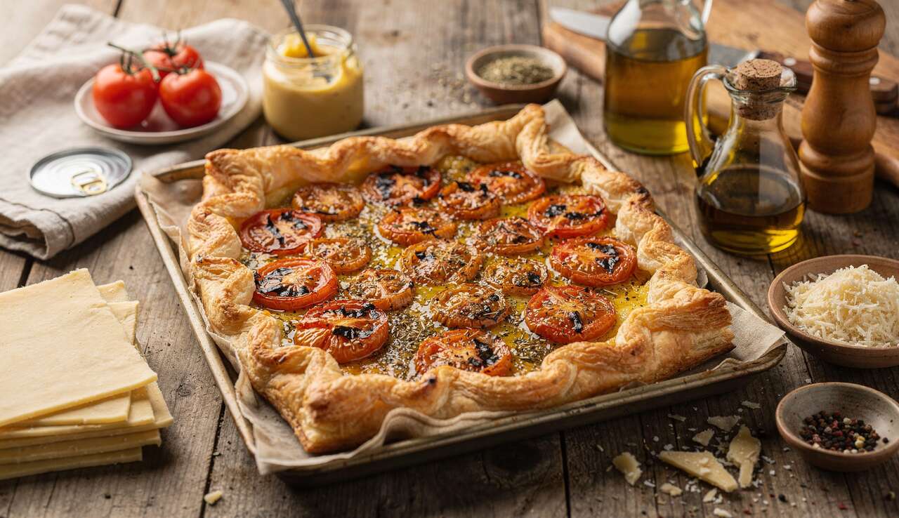 Tarte aux tomates d'antan au barbecue : recette savoureuse