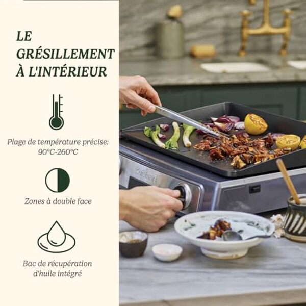 Découvrez notre analyse sur la plancha électrique Cuisinart Entertaining Gril avec un focus sur ses performances et sa surface teppanyaki. Idéal pour des grillades réussies entre amis.
