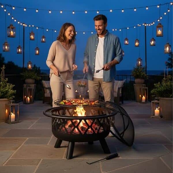 Découvrez le brasero Relaxdays de 75 cm, idéal pour vos terrasses et jardins. Appréciez la chaleur conviviale et ajoutez du charme à votre espace extérieur avec cet accessoire incontournable.