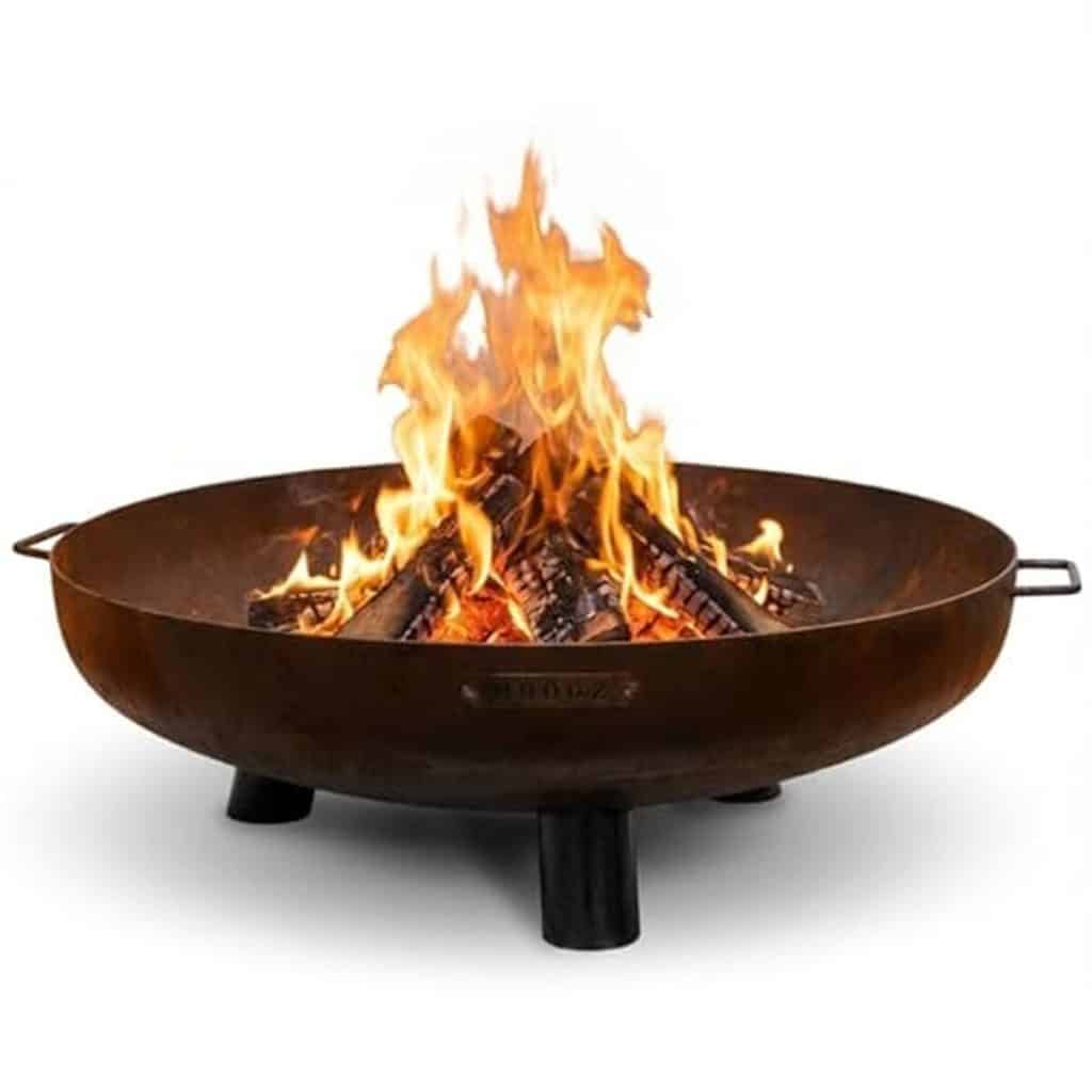 Test : brasero Moodz 80 cm en acier corten pour jardin et terrasse