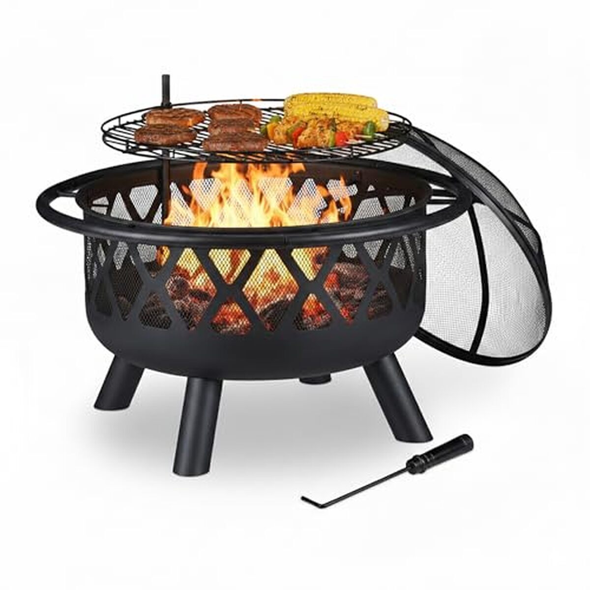 Test : brasero Relaxdays, 75 cm, pour terrasse et jardin