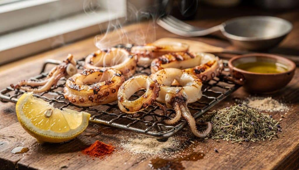Calamars grillés au barbecue : la recette savoureuse