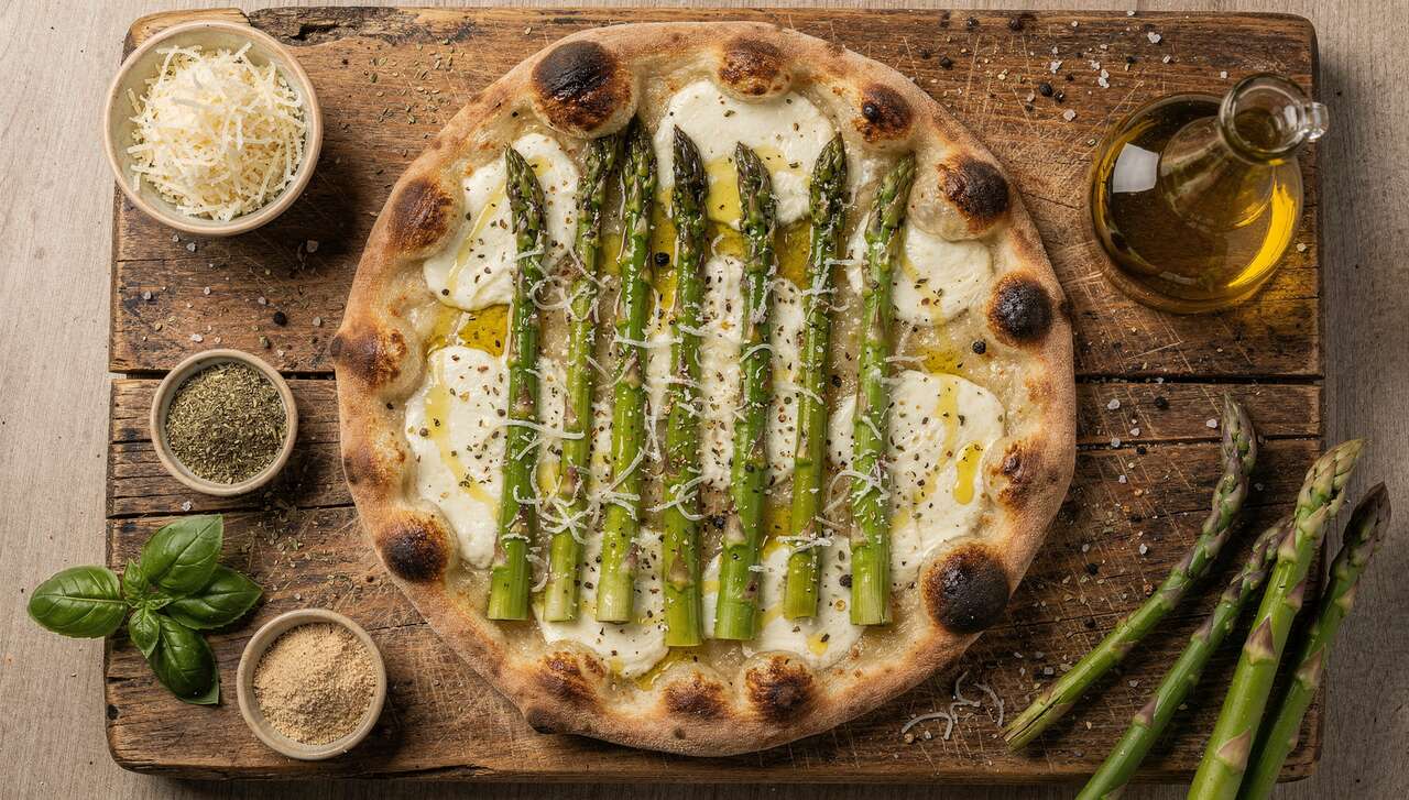 Pizza Asperges Mozzarella : une délicieuse recette de printemps