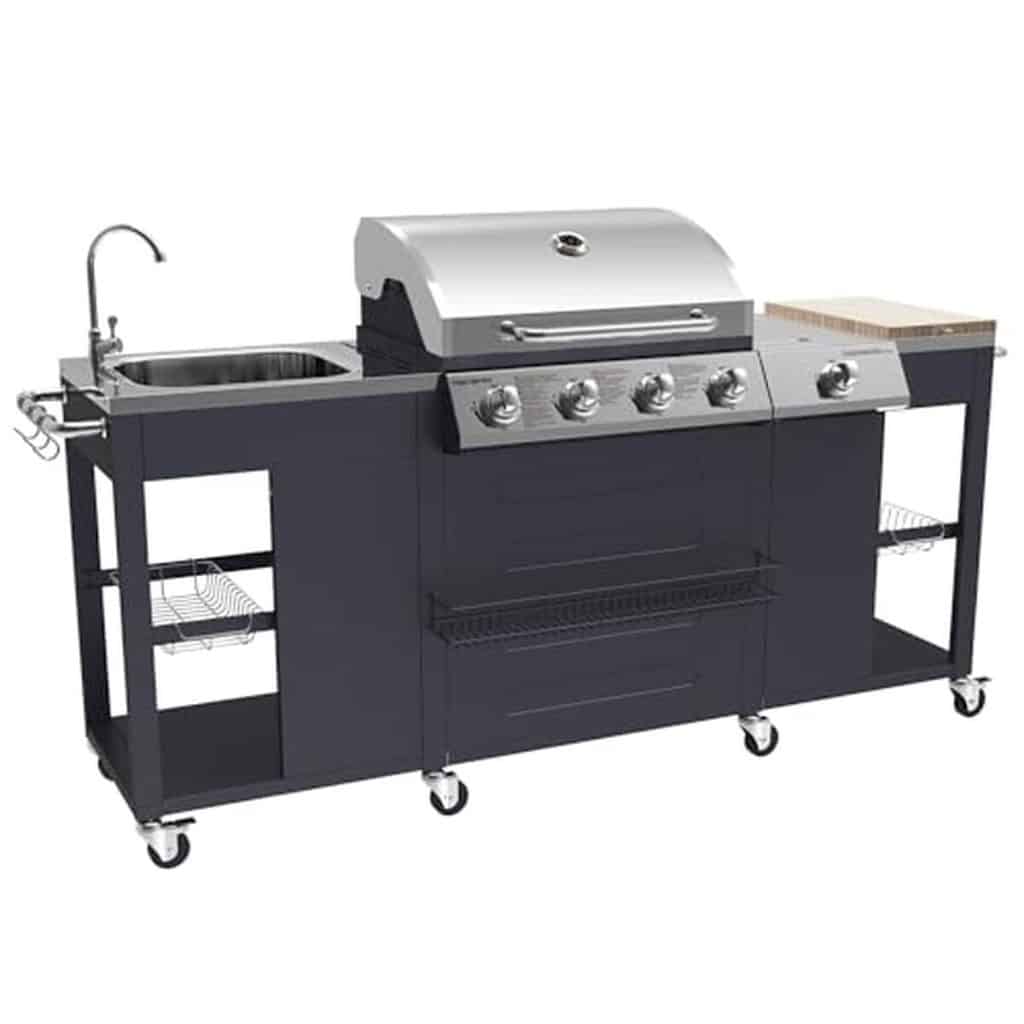 Test : cuisine extérieure Texas HAPPY GARDEN 4+1 brûleurs 17, 2 kW