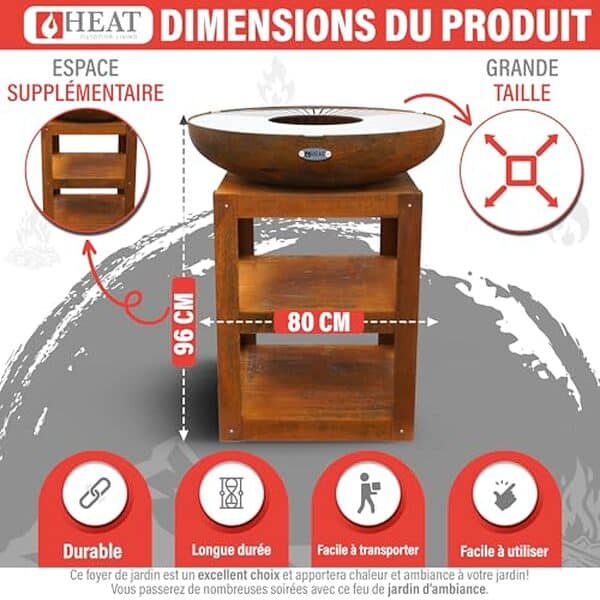Explorez notre test complet du brasero Heat Outdoor Living Bakka : acier robuste, design élégant et performances au rendez-vous pour sublimer vos soirées en extérieur.