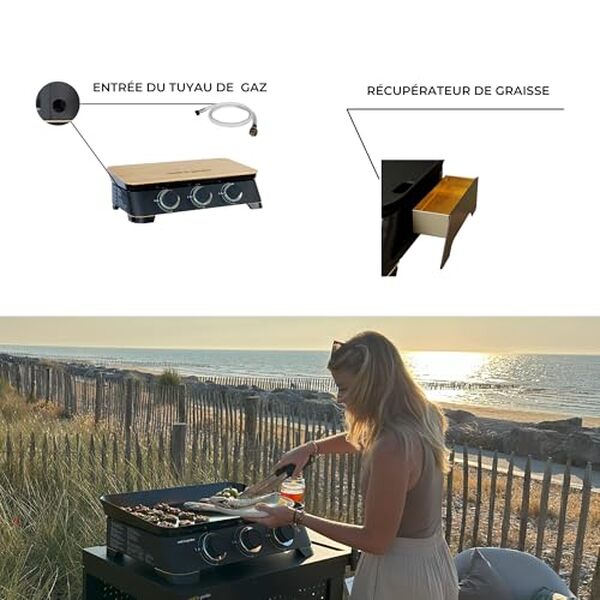 Découvrez notre test complet de la plancha Cook'in garden Dune 70 et plongez dans ses performances exceptionnelles et son côté convivial pour des repas réussis en extérieur
