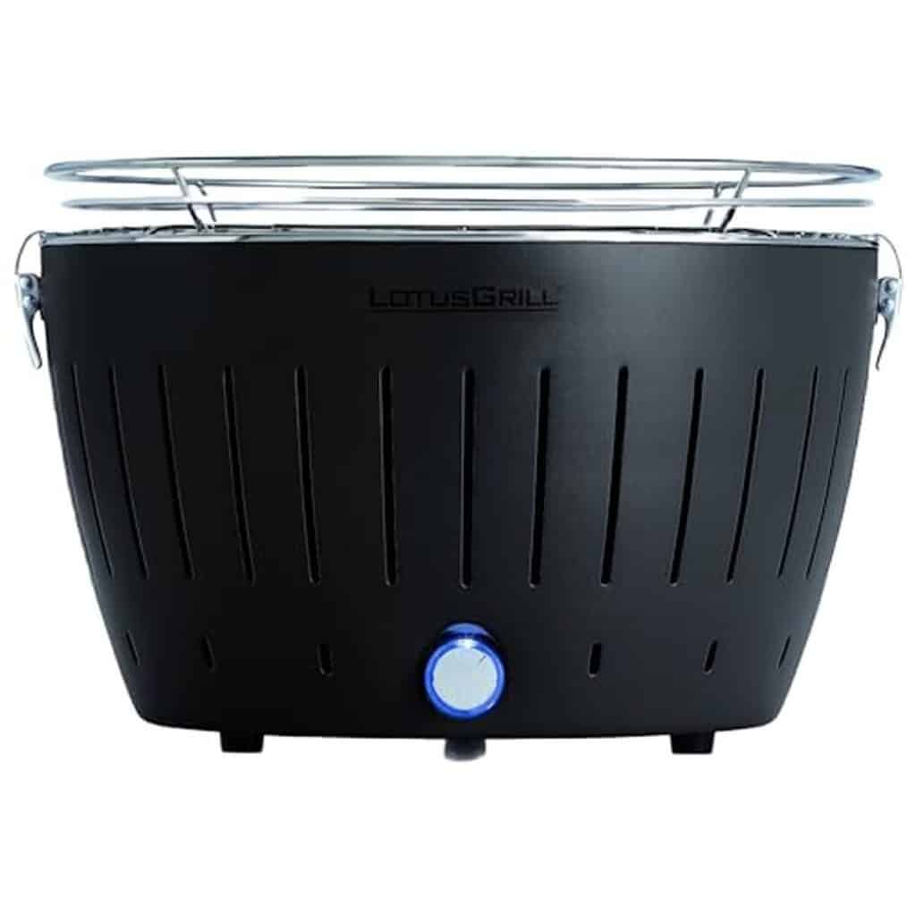 Test du barbecue nomade Lotus Grill Classic : efficacité et design gris/anthracite