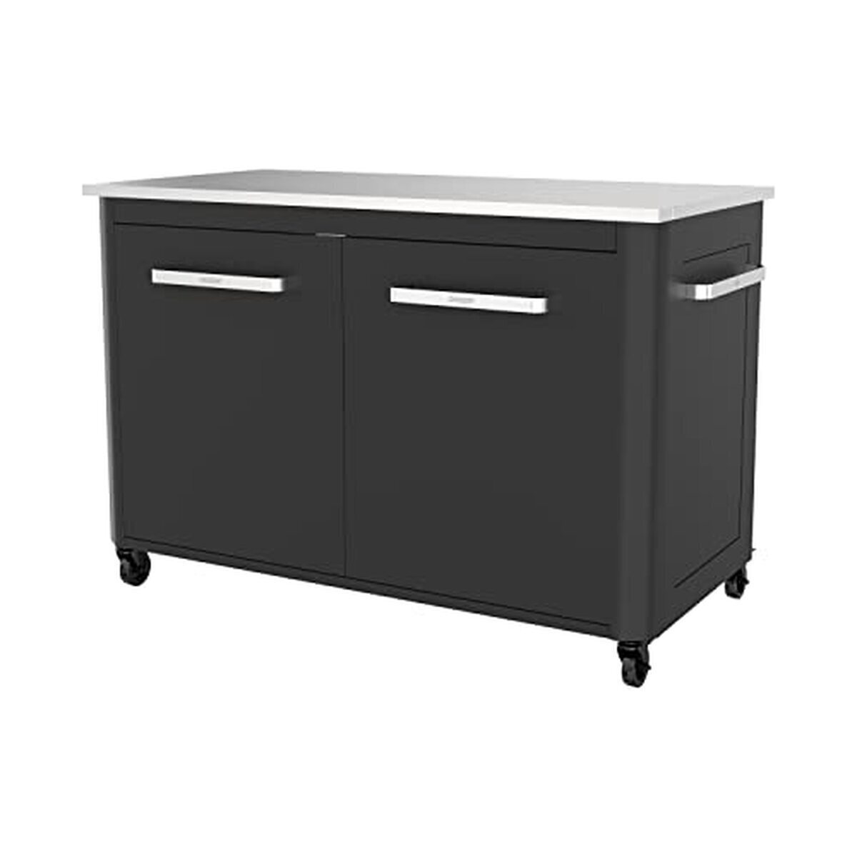 Test du chariot mobile cozze® 120 : cuisine extérieure en inox avec poubelle intégrée
