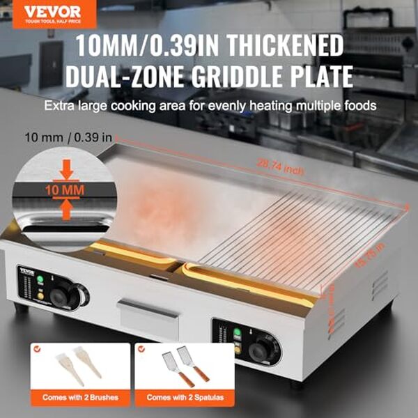 Découvrez notre test complet de la plancha électrique VEVOR 4400 W : une plaque à snacker puissante et polyvalente pour toutes vos grillades.