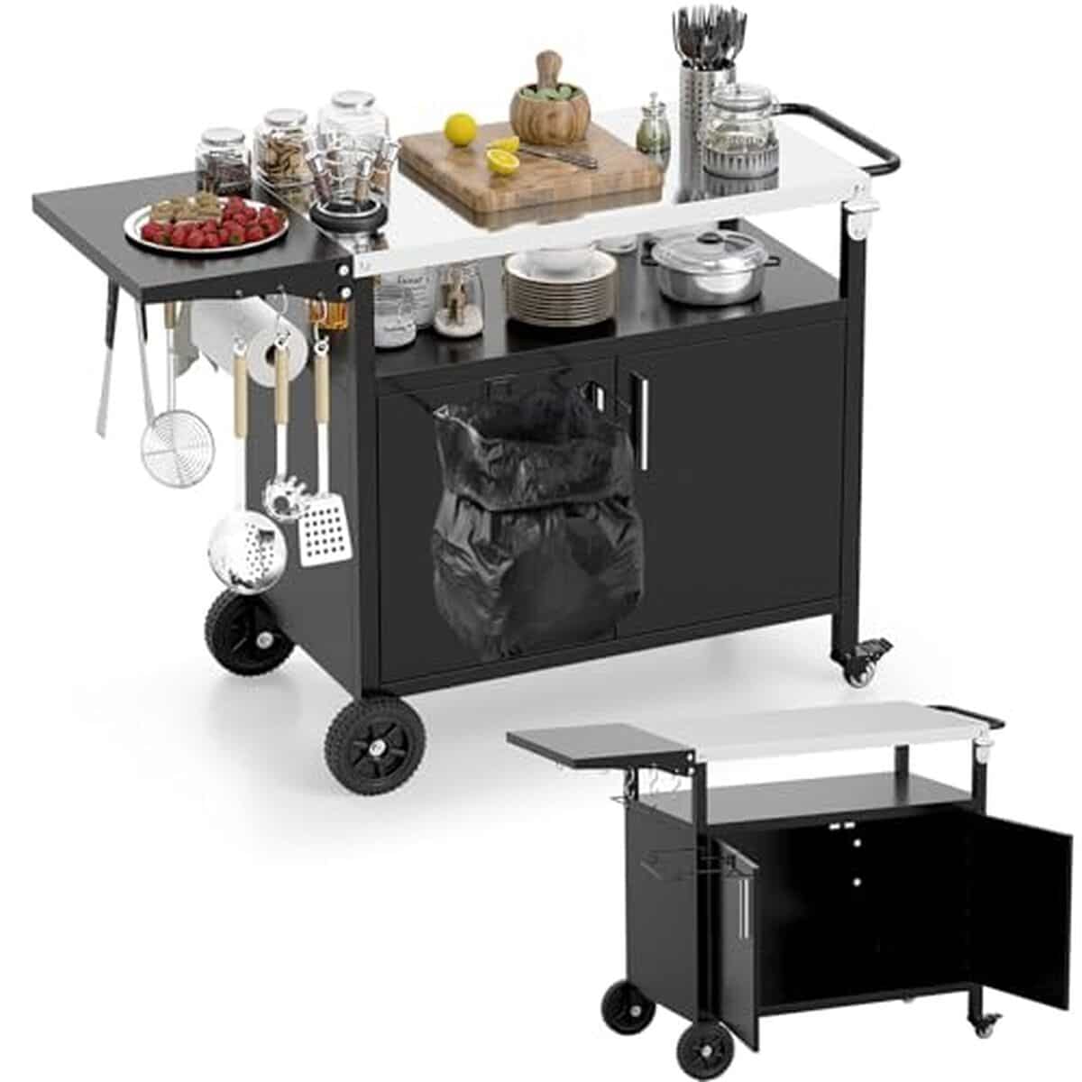 Test du chariot pour barbecue Komfotteu : armoire pratique en acier inoxydable