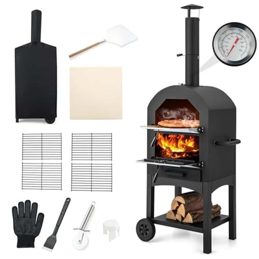 Test : four à pizza extérieur GYMAX 162CM, cuisson facile