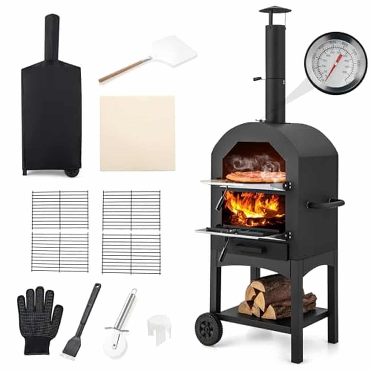 Test : four à pizza extérieur GYMAX 162CM, cuisson facile