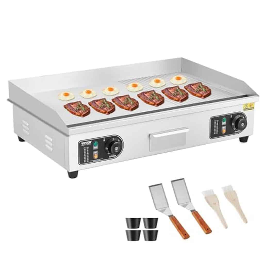 Test : plancha électrique VEVOR 4400 W, plaque à snacker polyvalente