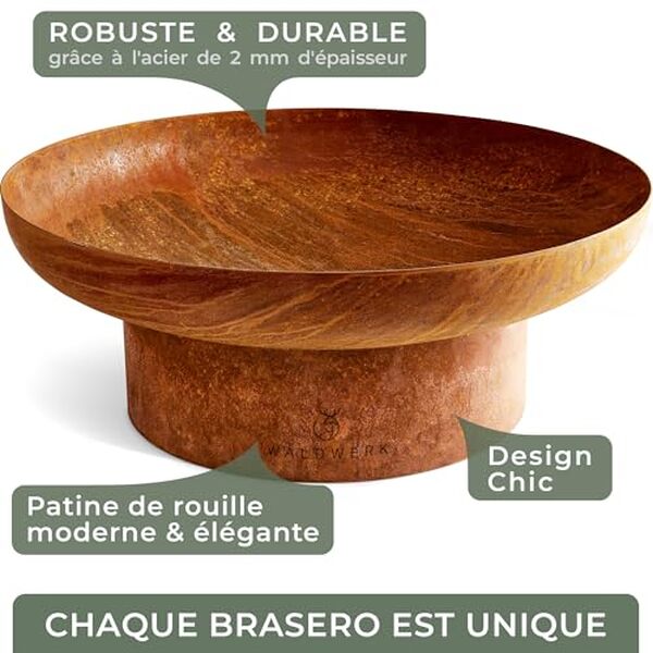 Découvrez notre test complet du brasero Waldwerk 78 cm en acier. Performance, rouille et qualité : tous les détails pour bien choisir votre foyer de jardin.